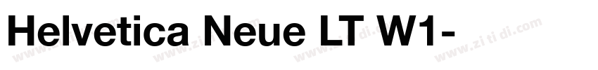 Helvetica Neue LT W1字体转换